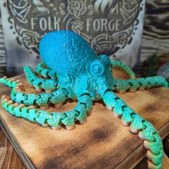 Articulated Spinning Flexi Octopus Fidget Toy Ocean Animal 3D Printed - Picture 10 of 16